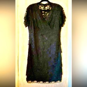 Black lace cocktail dress